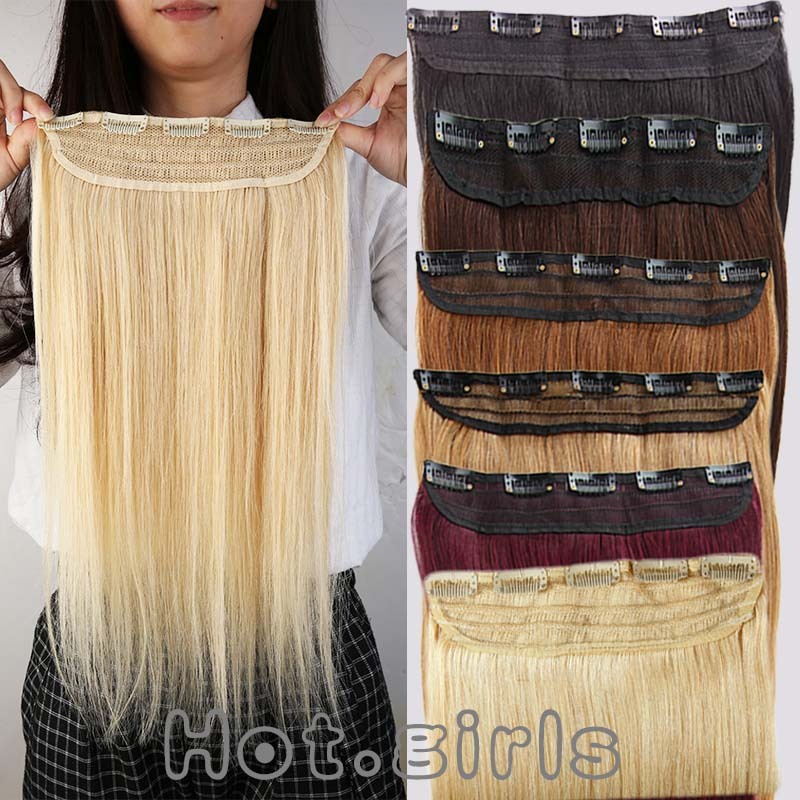 100g Real Remy Clip In Human Hair Extensions One Piece 3/4Full Head 20 Inch MX20