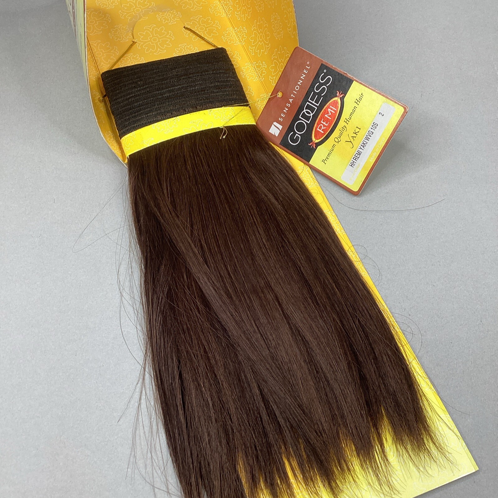 10s (8”) #2 Darkest Brown Straight Goddess Remi Human Hair Track Extensions