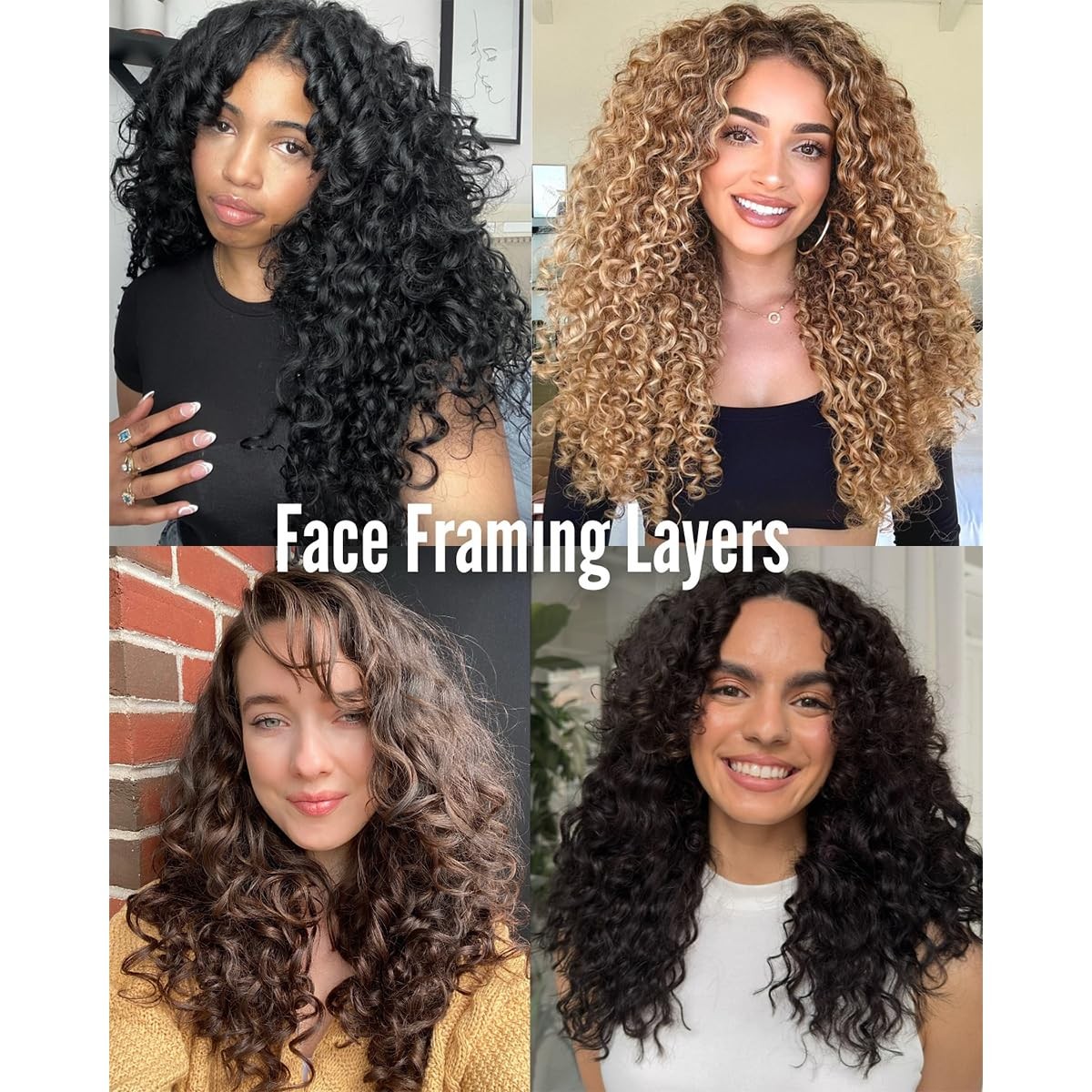 Curly Clip In Hair Extensions,4PCS 20 inch Thick Curly Hair Extensions Lace W…