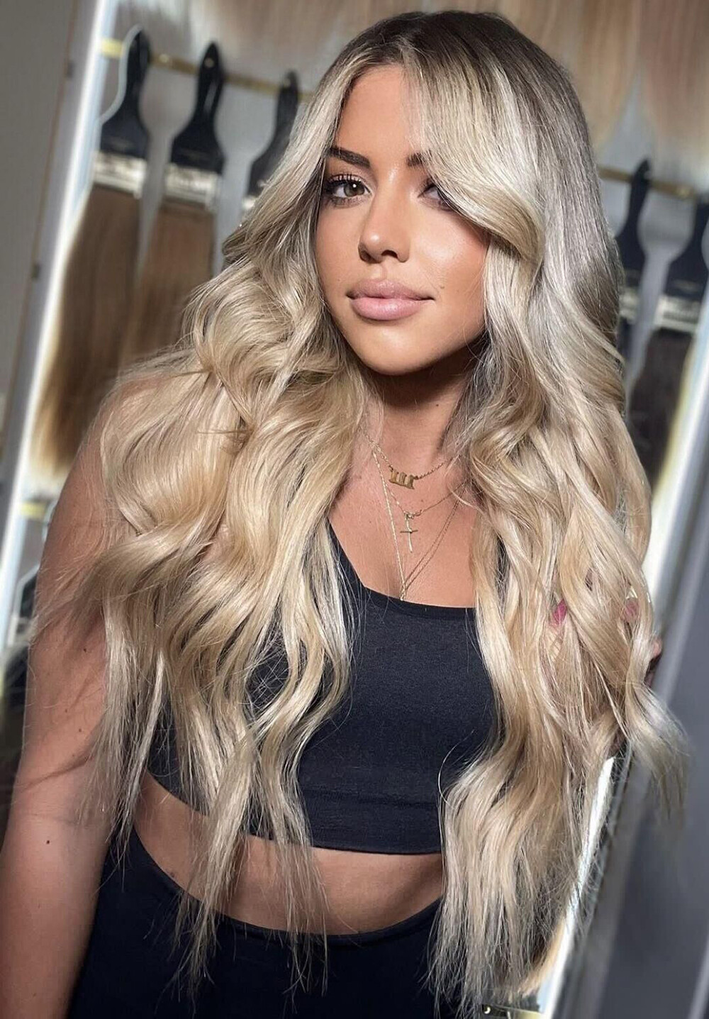 Dark Brown Ombre Ash Blonde 13×4 Lace Front Human Hair Wigs for Women Body Wave