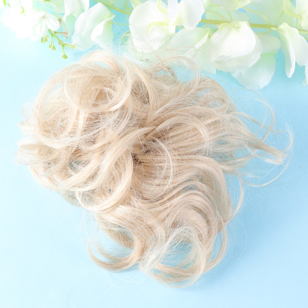 Hair Extension Bun in Golden Color Easy to Wear for Party and Gathering
