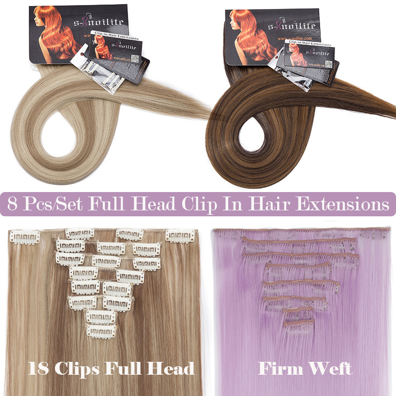 CLEARANCE Clip in as Human Hair Extensions Full Head 100% Real Hair Mix Blonde