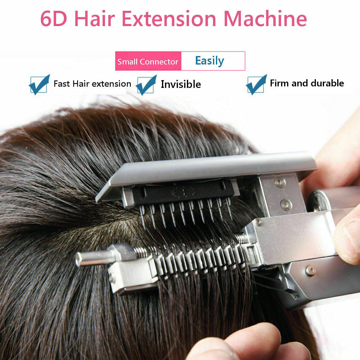 6D Extension Machine Salon Fusion Tool Connector Human Hair Extension Kit Set