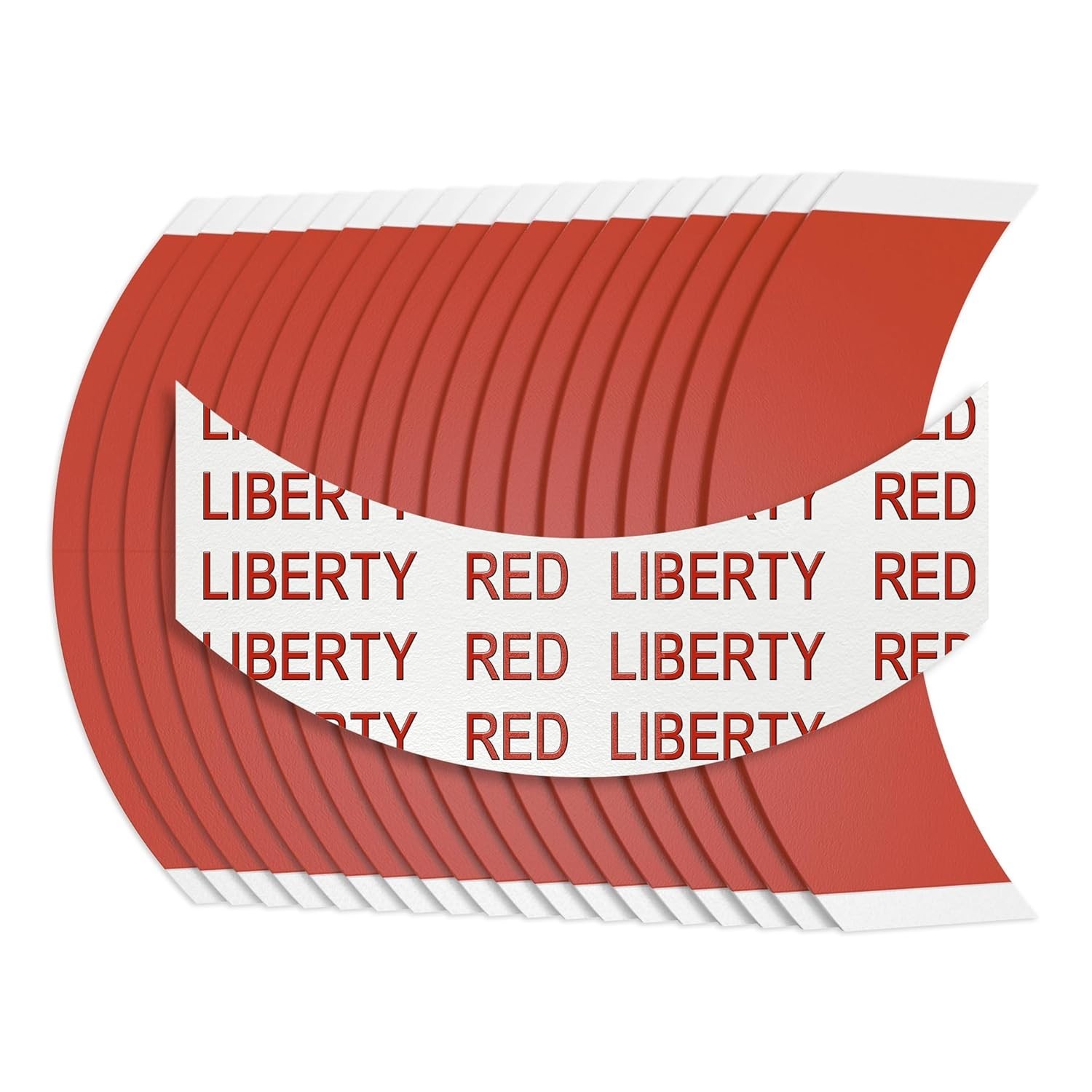 Liberty Red Hairpiece Wig Tape | Made in USA | 108 CC Curve Strips | Double Sid