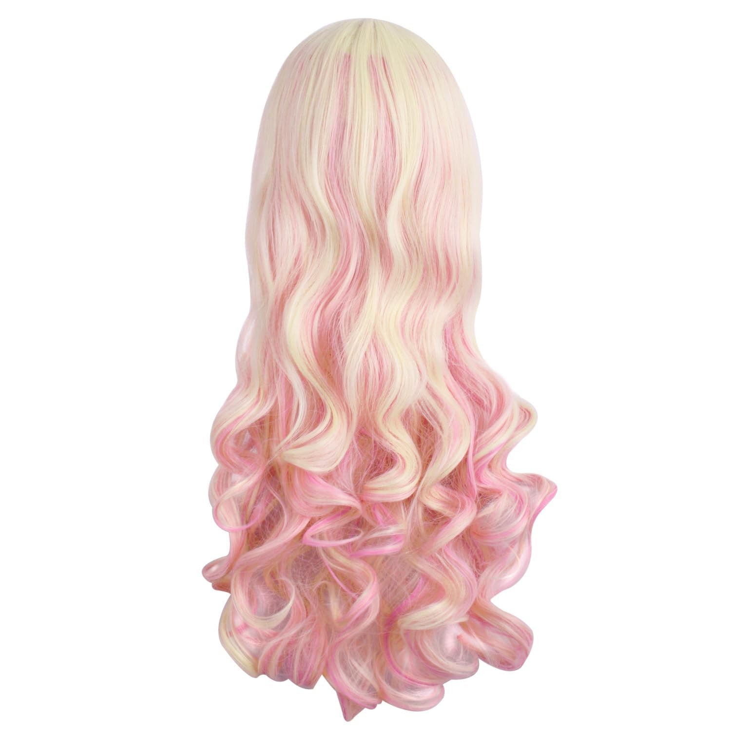 MapofBeauty Multi-color Lolita Long Curly Clip on Ponytails Cosplay Wig