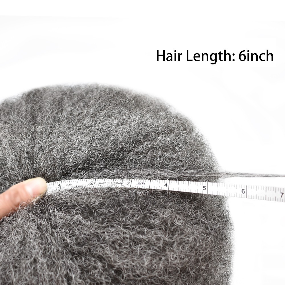 US SALE Afro Curly Black Men Toupee Full Lace Human Hairpiece Kinky Curly