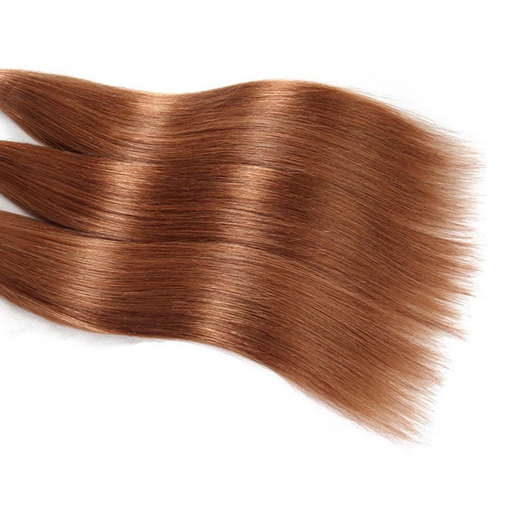 Hydtxc Human Hair Bundles 8 10 12 Inch Dark Brown Color 30 Straight Bundles