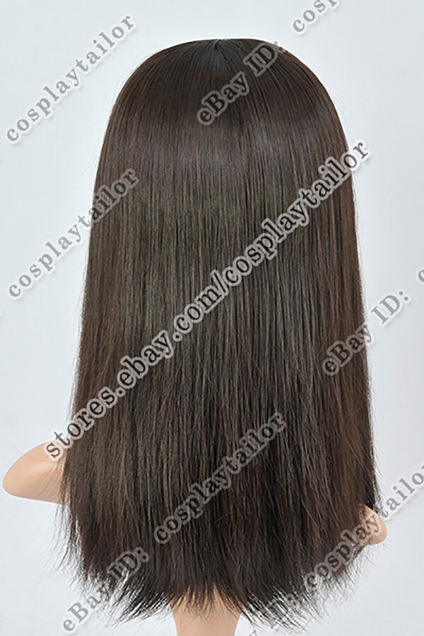 50 cm Medium Length Straight Wigs with Bangs Synthetic Cosplay Wigs Easy to Wear
