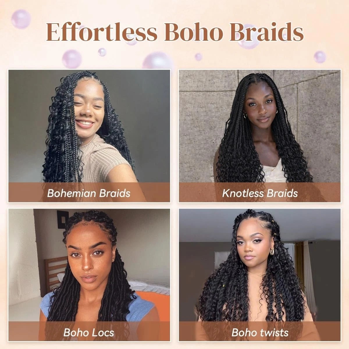 Effortless Style with 100 Strands 18 Inch Miracle Knots Crochet Hair Extensions