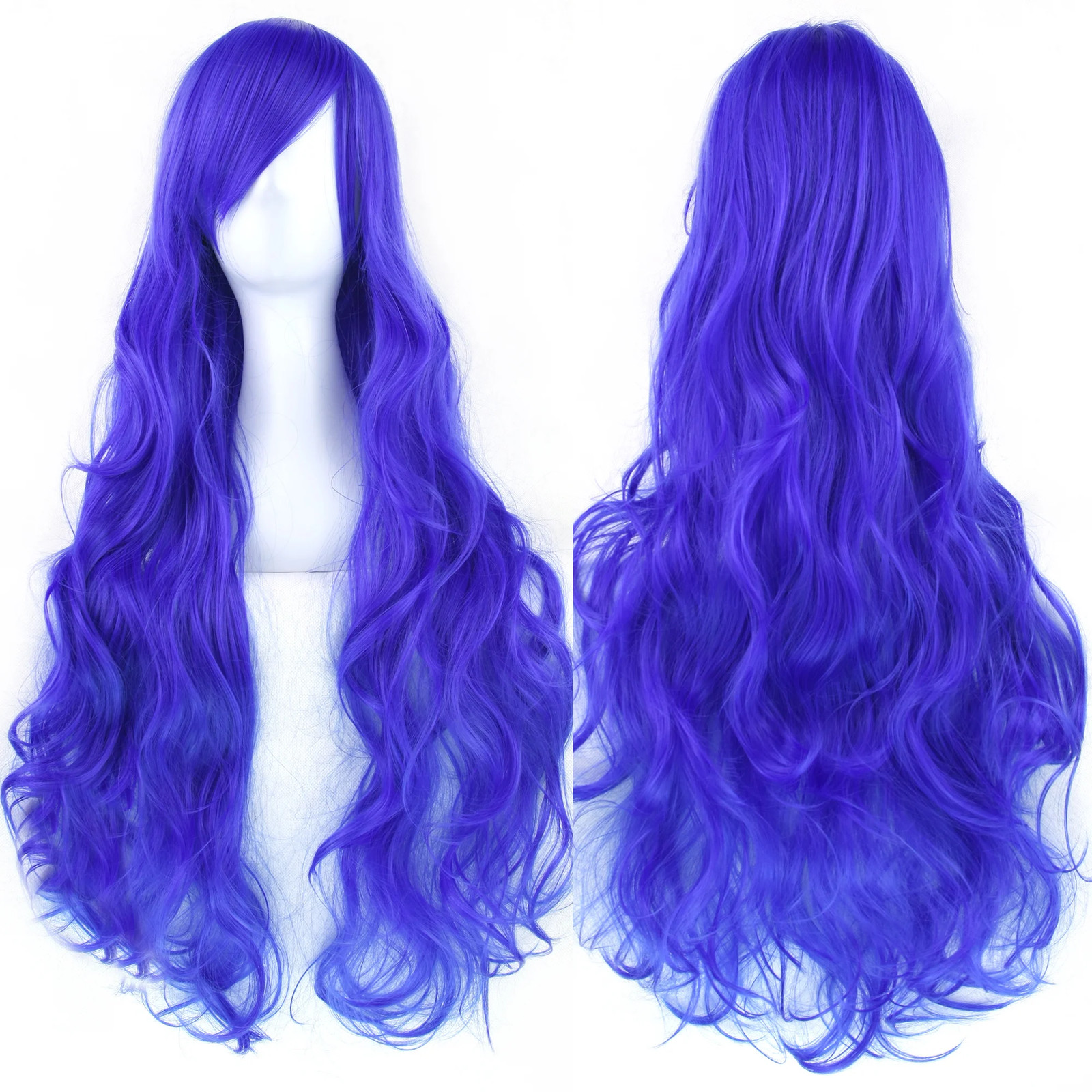 Soowee Curly Long Synthetic Green Wig Pink Black Party Cosplay Wigs Women
