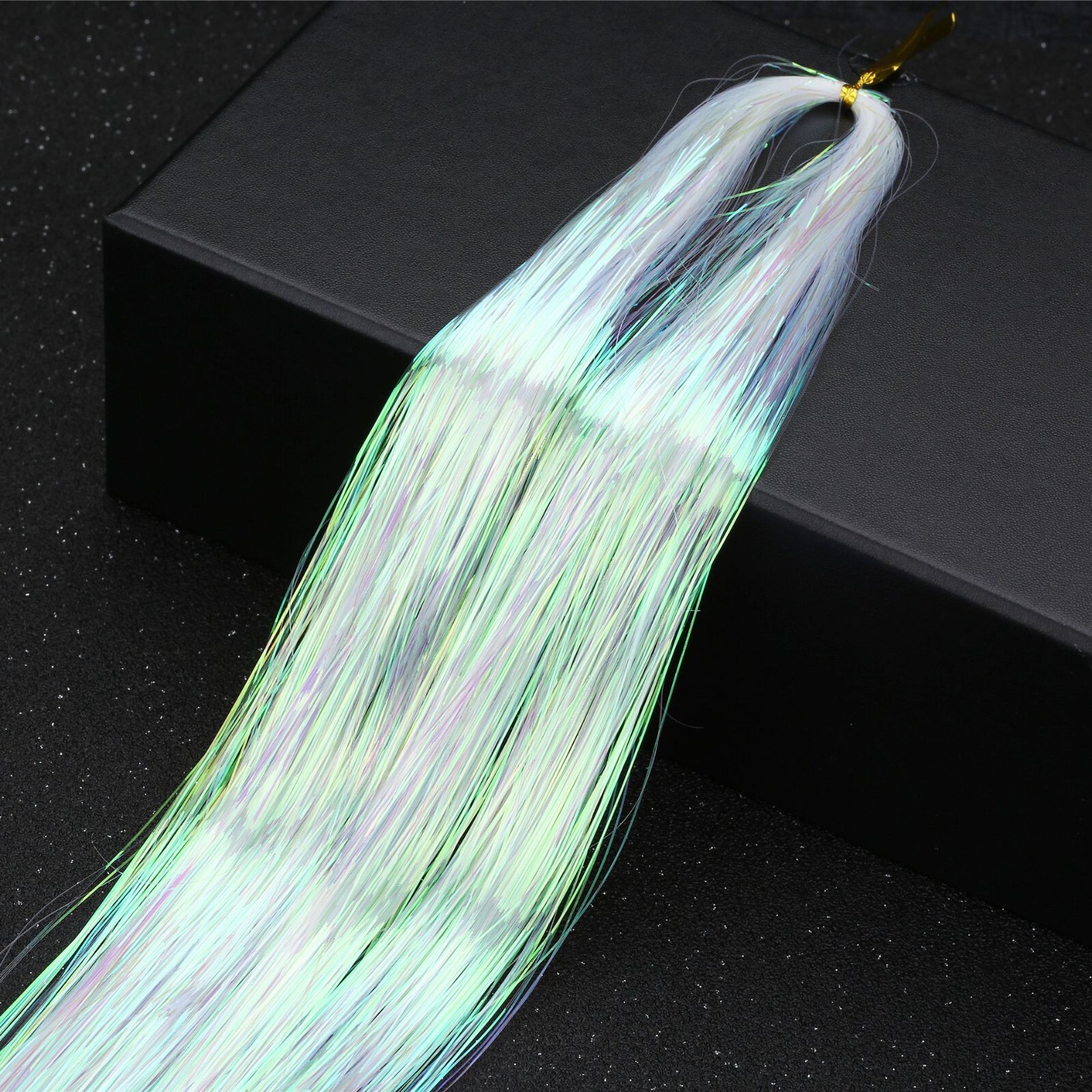 Hair tinsel 450 Strands Holographic Sparkle Extensions Glitter Women Dazzles