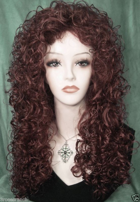 Sexy ” Lioness ” Wig Drag Queen Cosplay Long 28 in Tight Curly Cher Retails $130