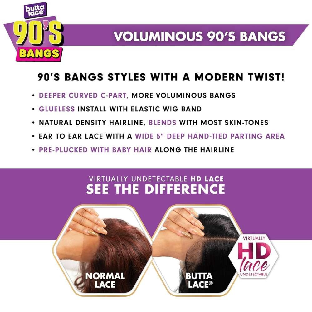 Sensationnel Butta HD Lace Front Wig – 90’s Bangs Unit 914