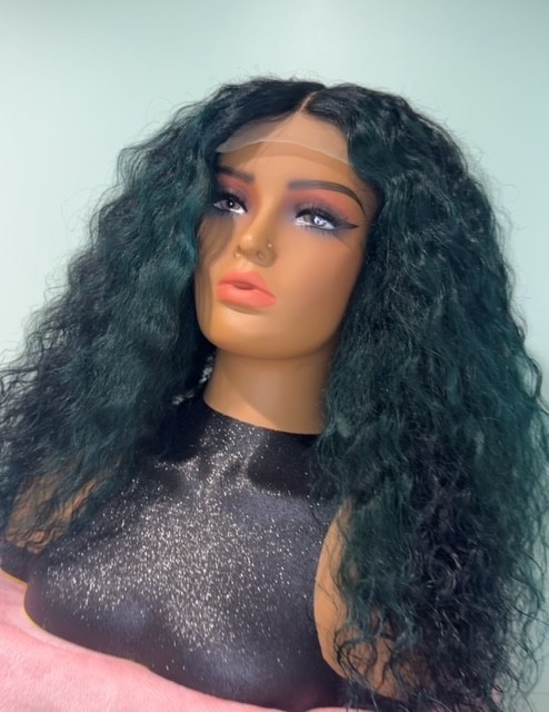 16Inch Brazilian Virgin Deep Wave Hair 4×4 Lace Closure Wig
