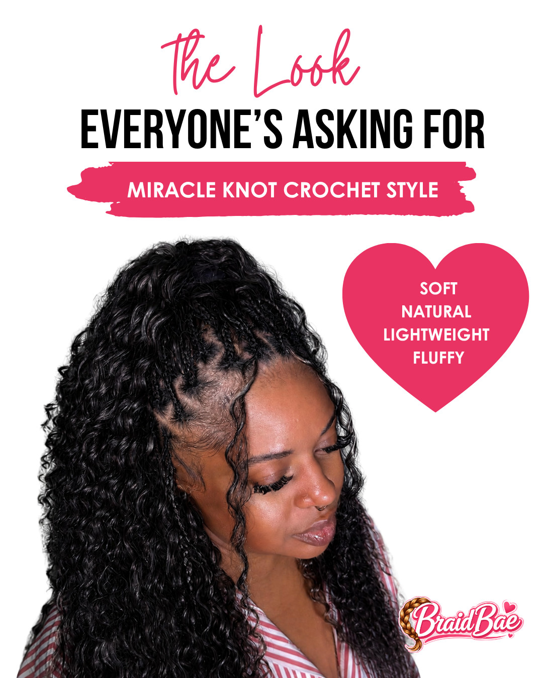 Miracle Knot Crochet Kit| Deep Wave Premium Too Feather Crochet + Braid + Needle