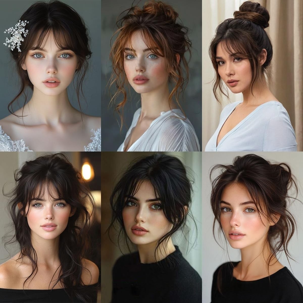 Bangs Hair Clip in Bangs Fringe w/ Temples Hairpieces Women Hair Bangs Extension