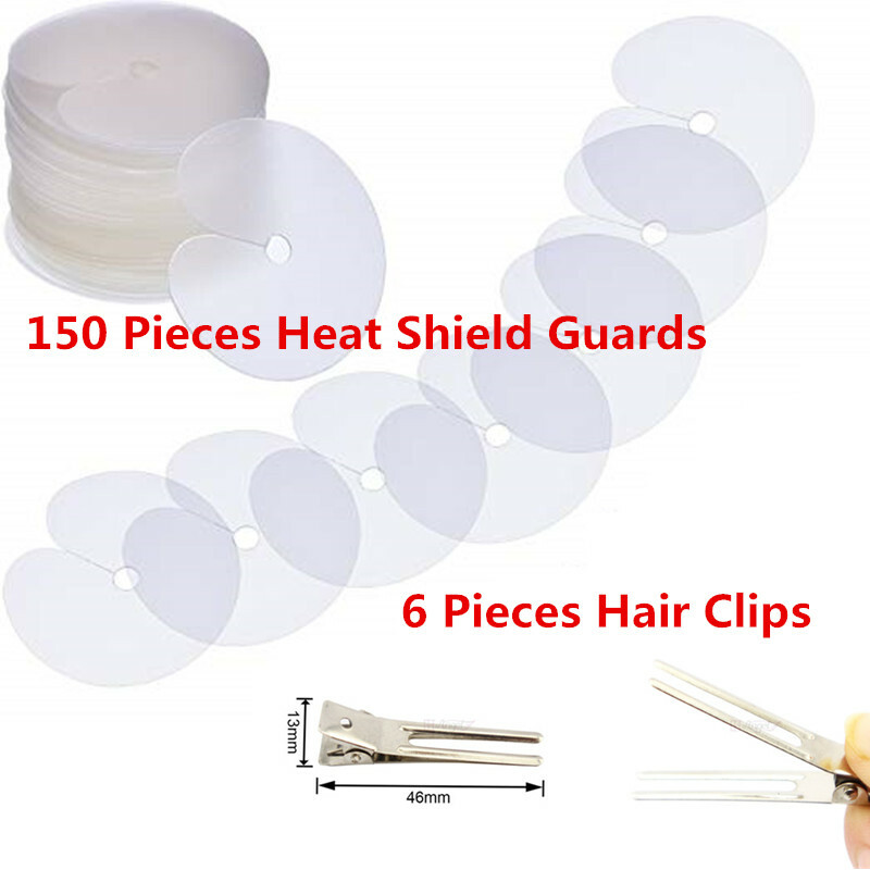 Heat Shield Guards Clear Fusion Glue Protector for Hair Extension Using