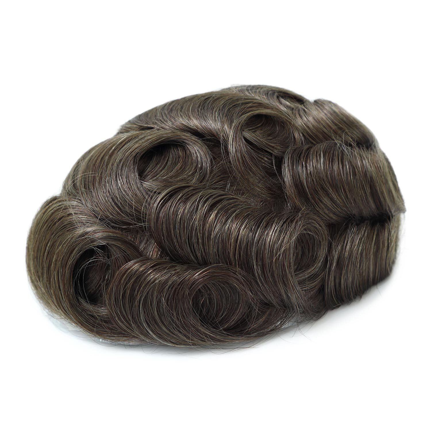 Mens Toupee Human Hair System Ultra Thin Skin Super Toupee Wig Natural Hairpiece