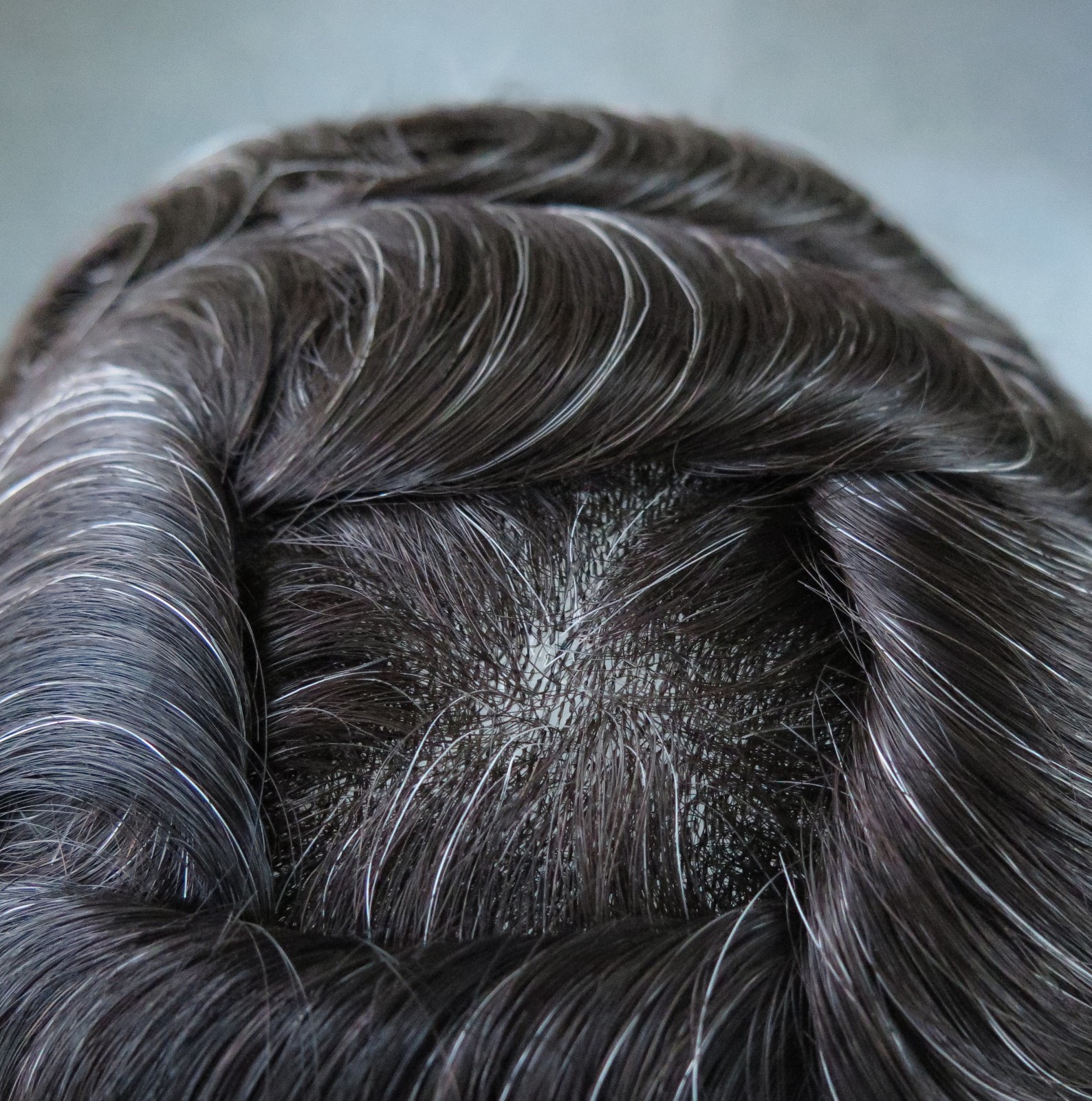 Mens Toupee Human Hair Replacement System 0.05mm Thin Poly Skin Hairpiece 8×10