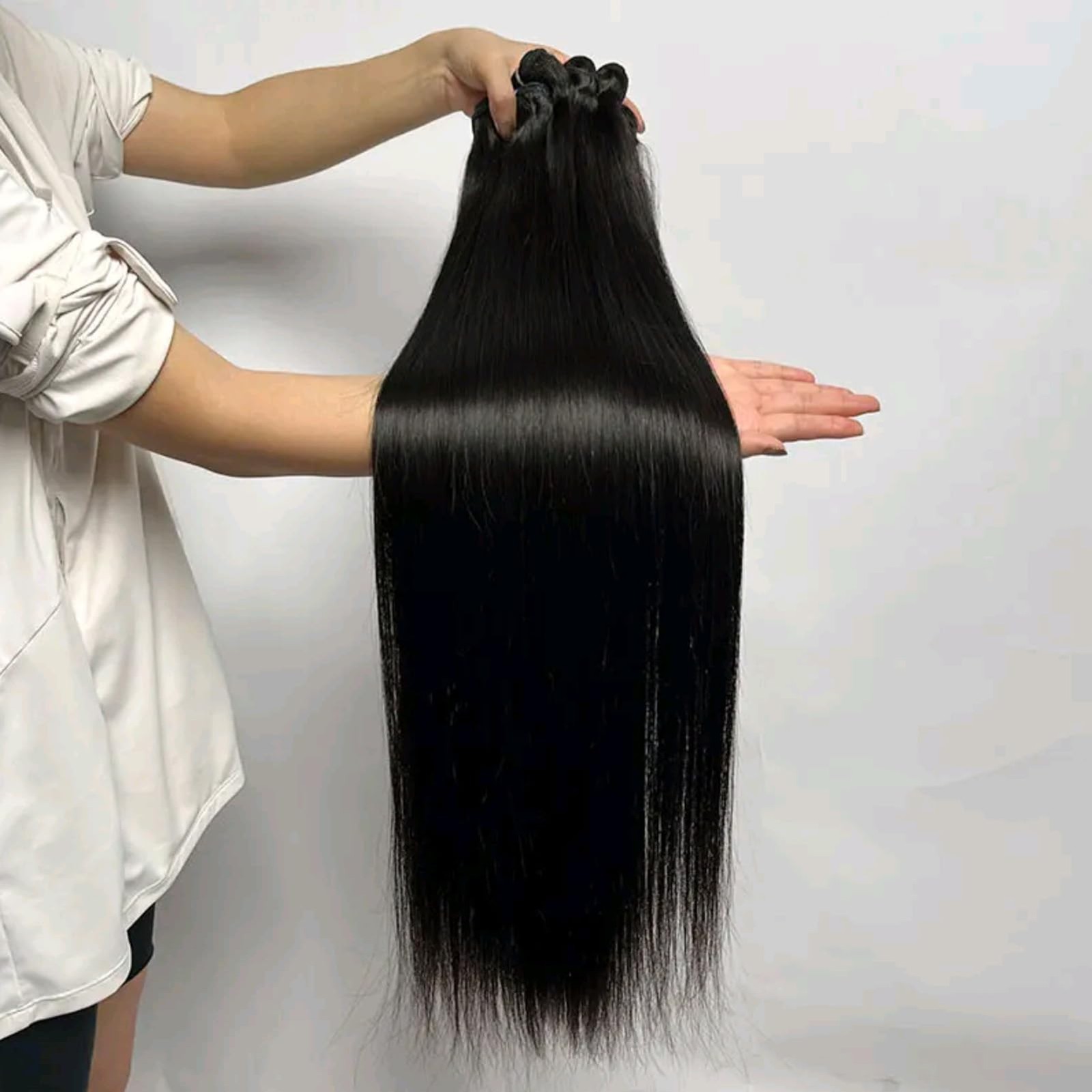 Yuccy 100g/Bundle Raw Human Hair Bundles 16A Indian Virgin Straight Hair 22 Inch