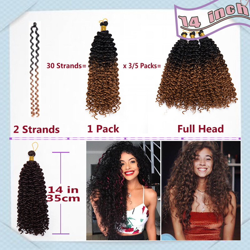 REALAs Natural Water Wave Crochet Braids Deep Curly Human Hair Extensions Soft