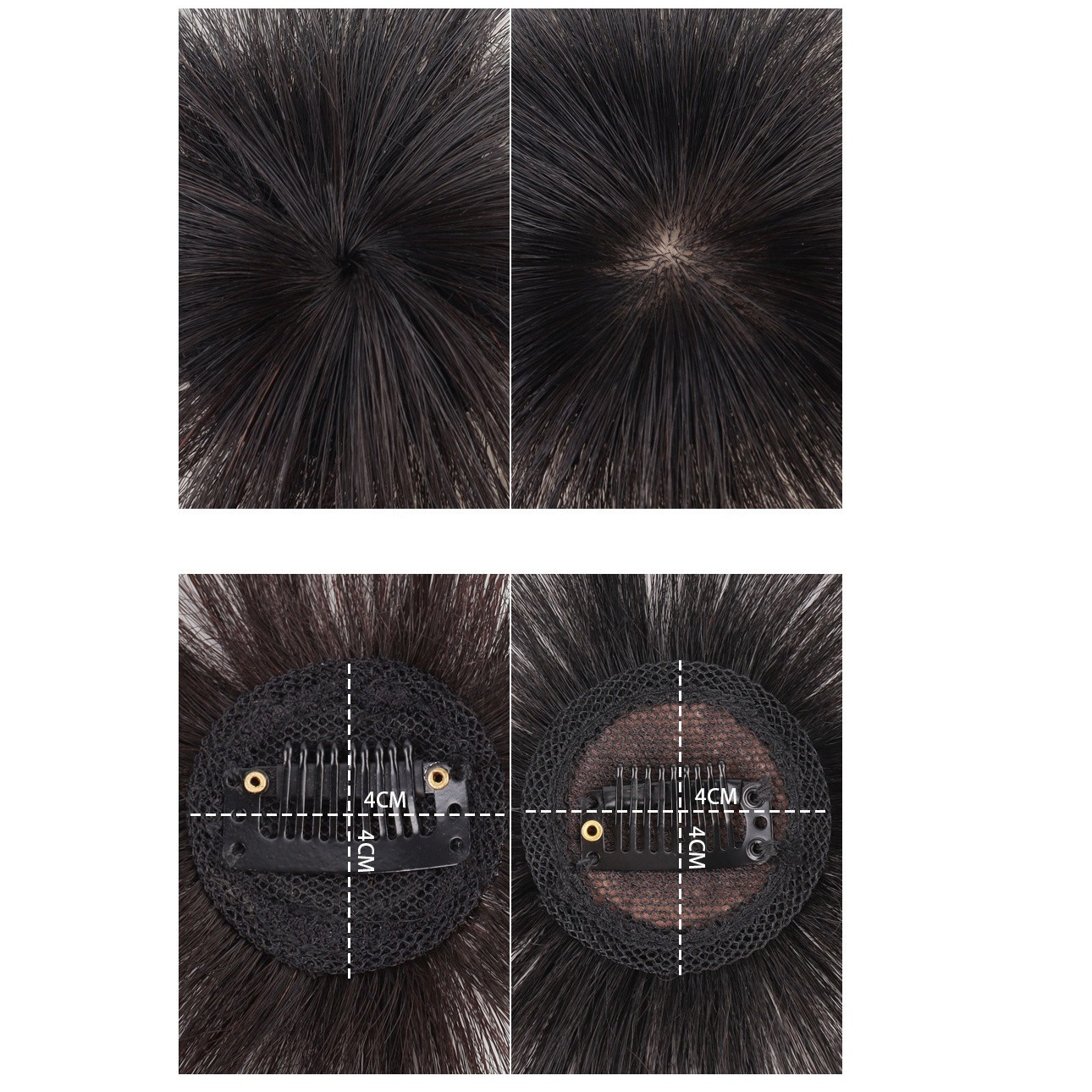 Silk Base Straight Clip In Human Hair Toppers For Loss Thin Hair Top Replacement