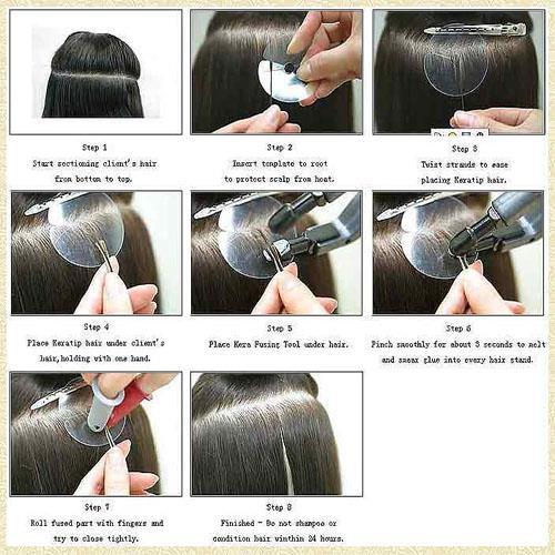 25 U Nail Tip Fusion Body Wave Wavy Remy Human Hair Extensions Platinum Blonde