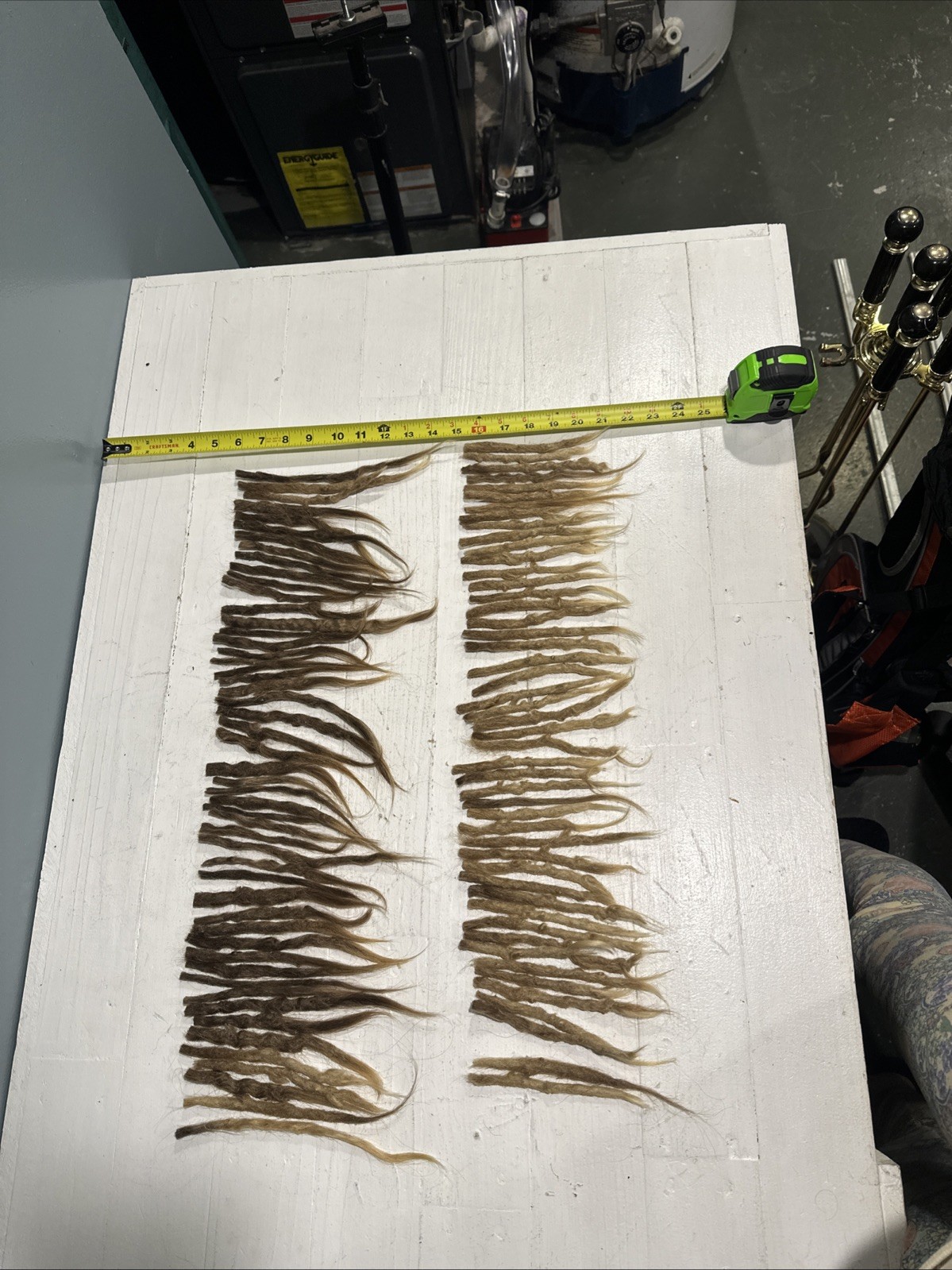 99 Crocheted Paintbrush Tip Human Hair Dreadlocks Caucasian 5”-9” Blonde