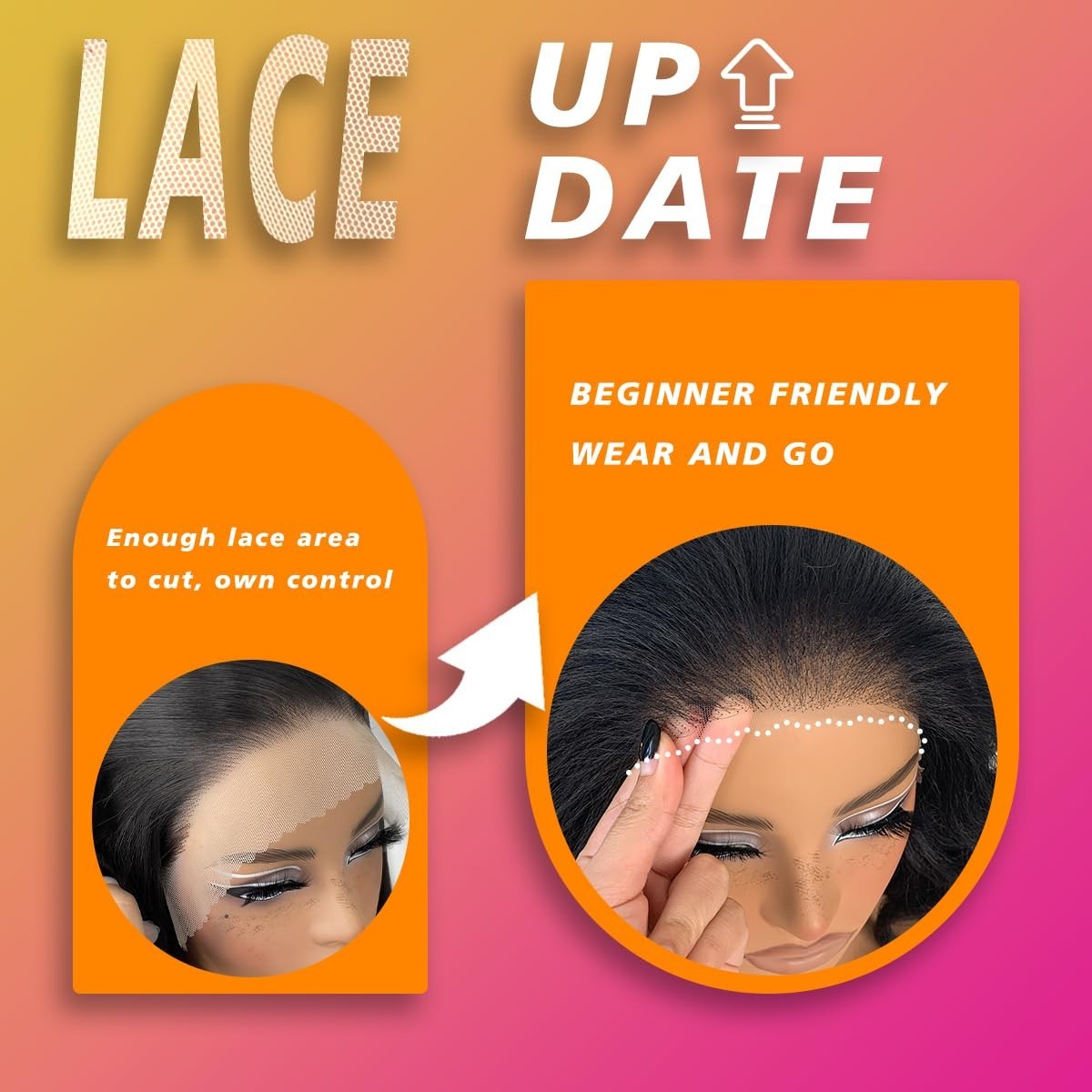 LACE FRONT WIG HUMAN HAIR BLENDED HIGHLIGHTS BODYWAVE