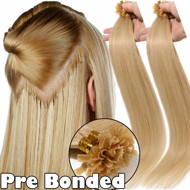 50-100G Real THICK Pre Bonded Keratin Nail U Tip 100% Remy Human Hair Extensions
