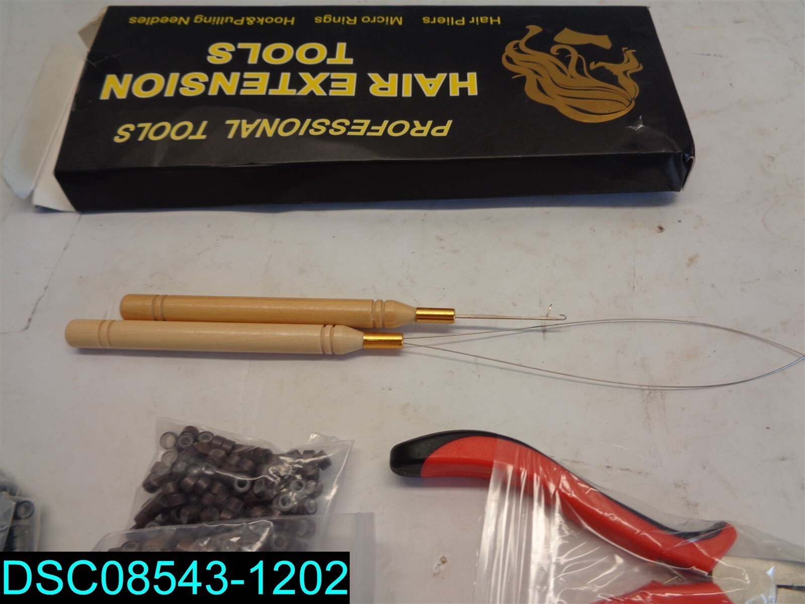 Hair Extension Kit Pliers Pulling Hook Bead Device Tool Kits