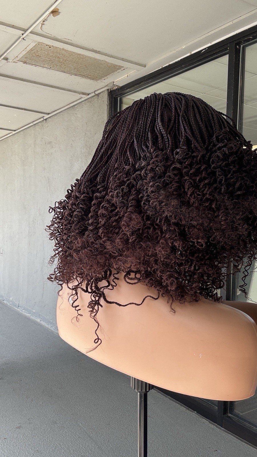 Afro Curly Braided Hair- Glueless