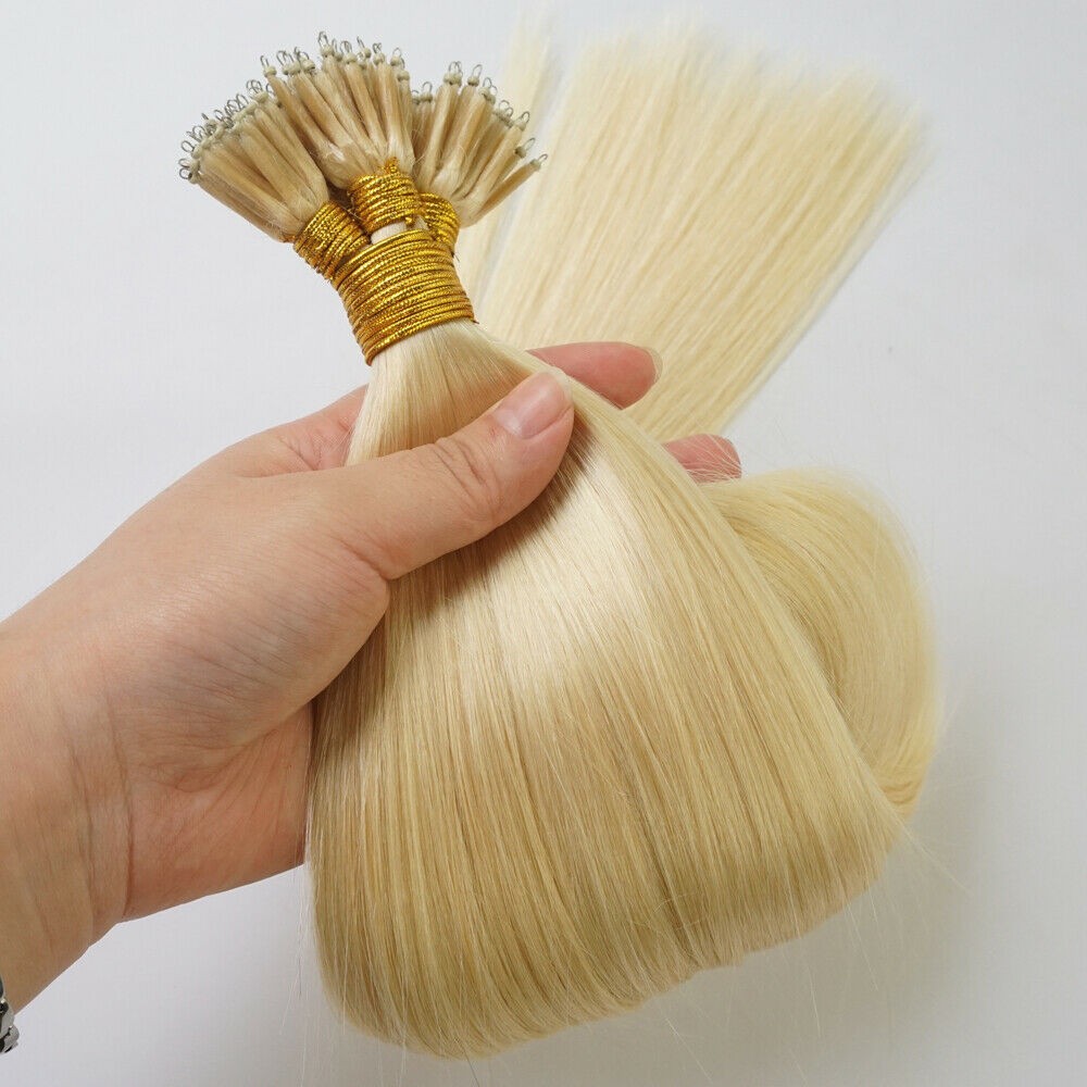 Nano Ring Hair Extensions Premium Remy Human Hair Micro Nano Bead Full HeadThick