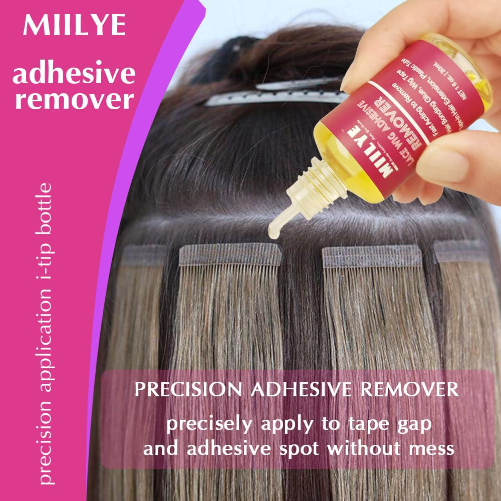Wig Glue Remover X 2 Bottles, Tape in Hair Extensions Remover |Solvent for Ad…