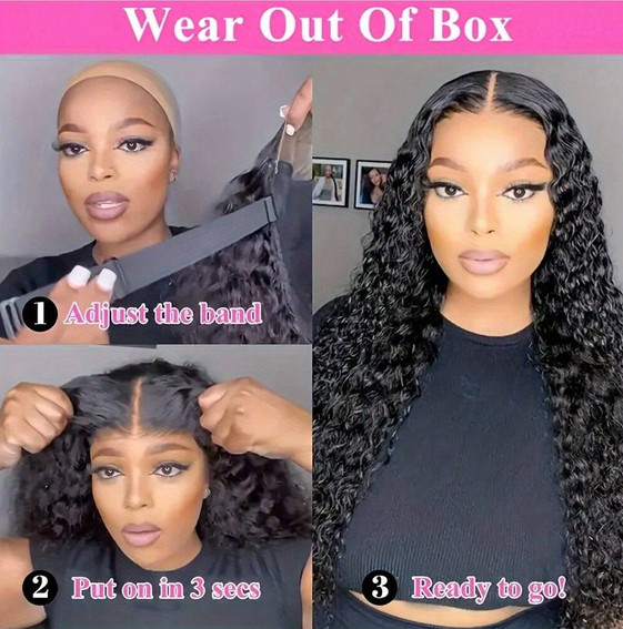 5×5 Water Wave Transparent Lace Wigs 250% Denssity Natural Color Wigs Human Hair