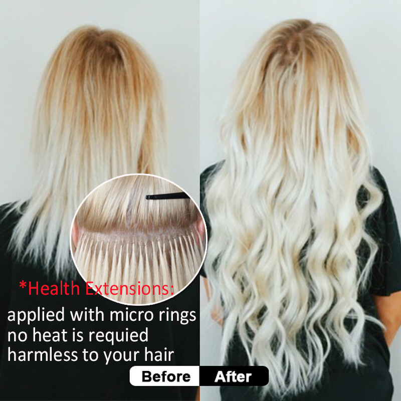 THICK 1g/s Keratin Stick I-Tip Fusion Remy Human Hair Extensions Double Drawn US