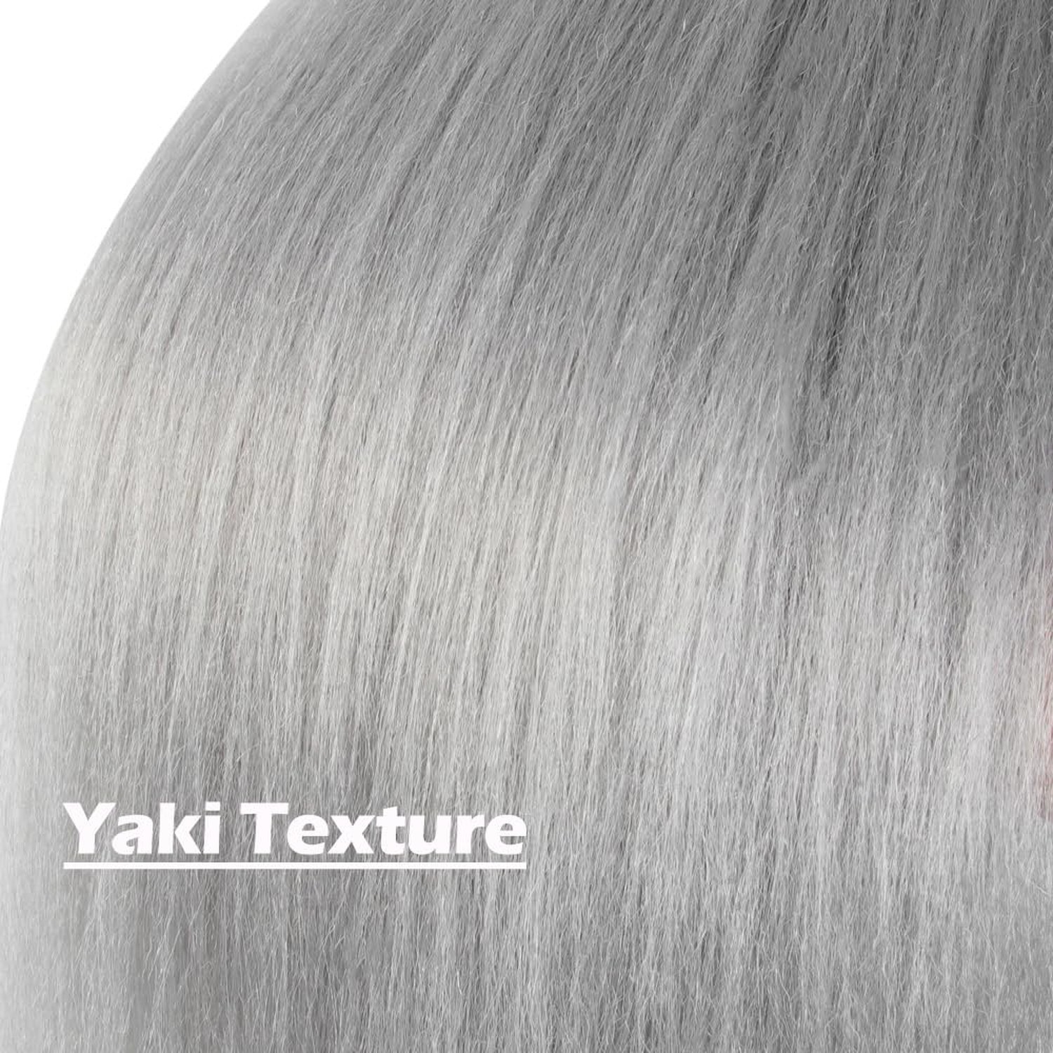 Silver Grey Braiding Hair 14 Inch Short Pre Stretched Hair Straight… Fast Ship