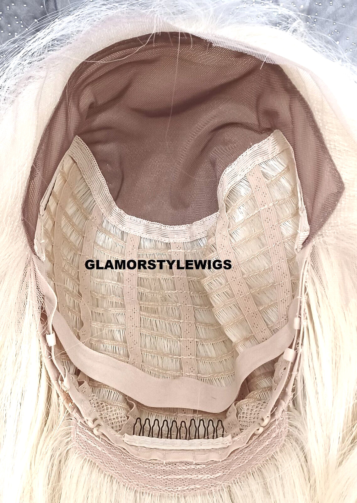 FREE PART LACE FRONT FULL WIG LONG WAVY LAYERED BLEACH BLONDE HEAT OK NWT #613