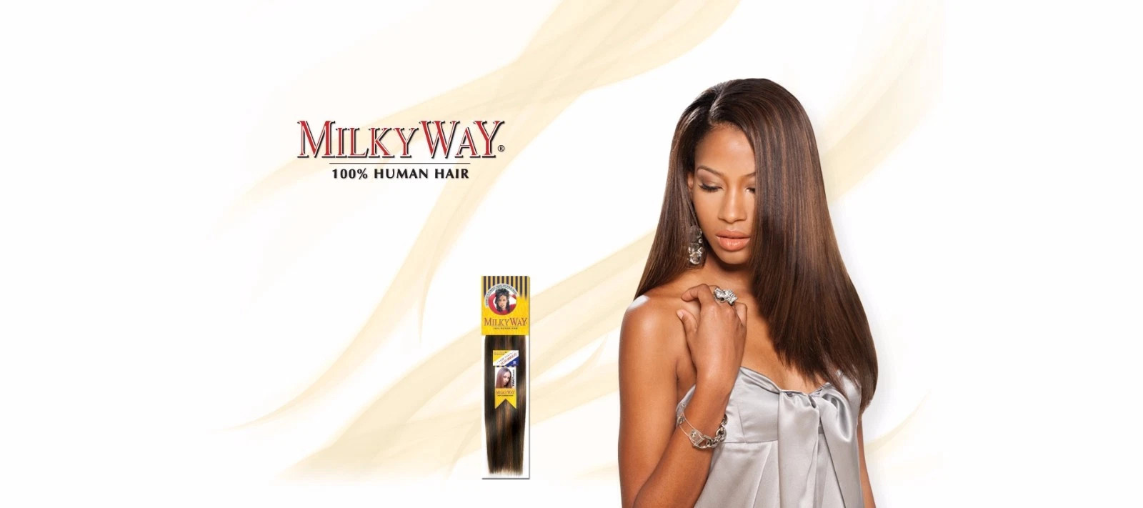 Milky Way 100% Human Hair Yaky Weave 8″ #33