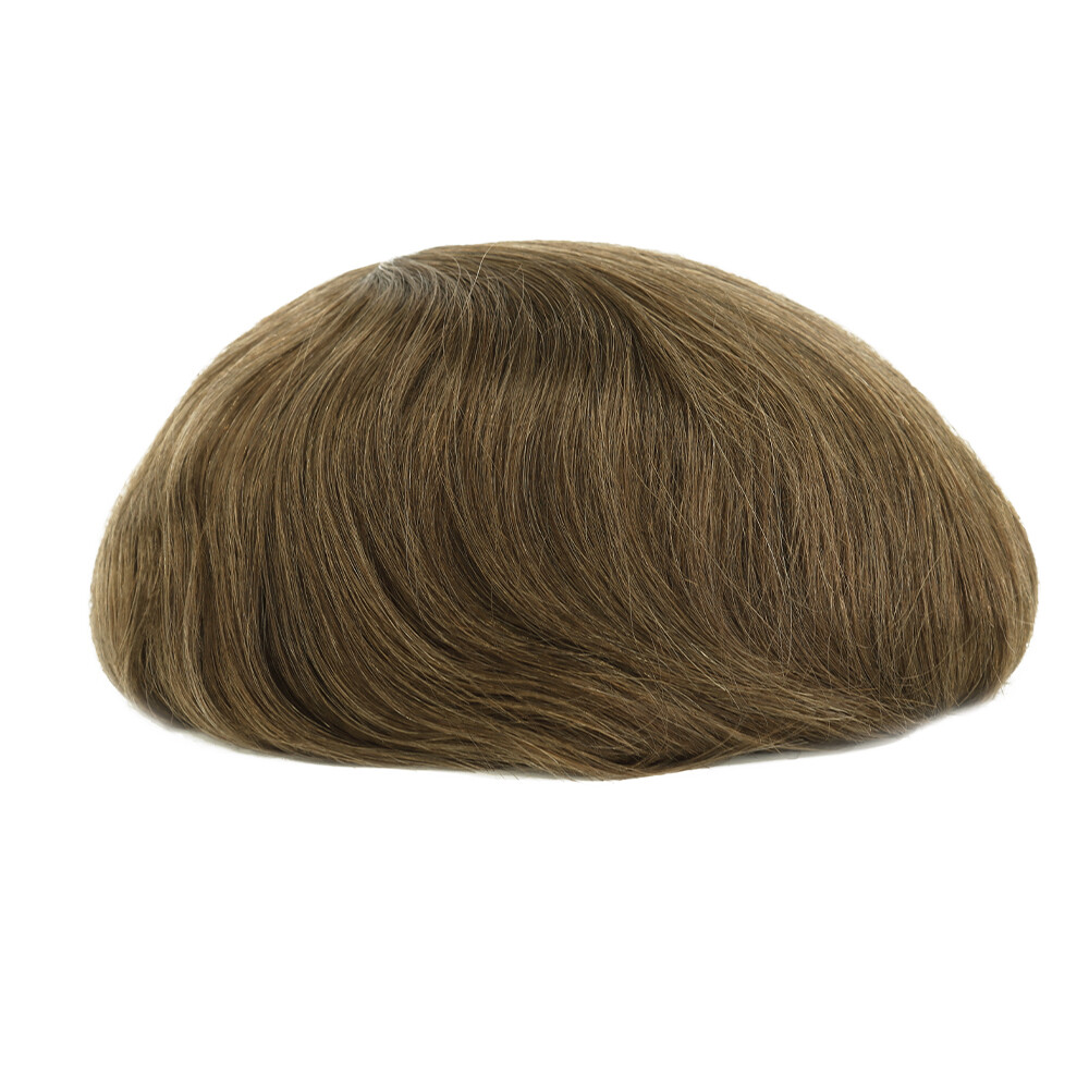 Mens Toupee Injection Thin Skin Human Hair Replacement System Hairpieces 8×10