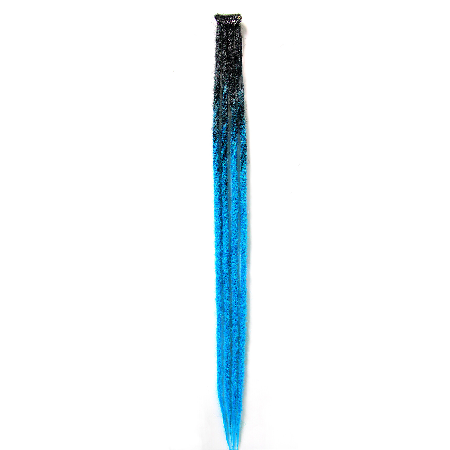 24″ Colorful Clip In Dreadlocks Extensions Thin Soft Dreads Locs w/ Dreads Beads