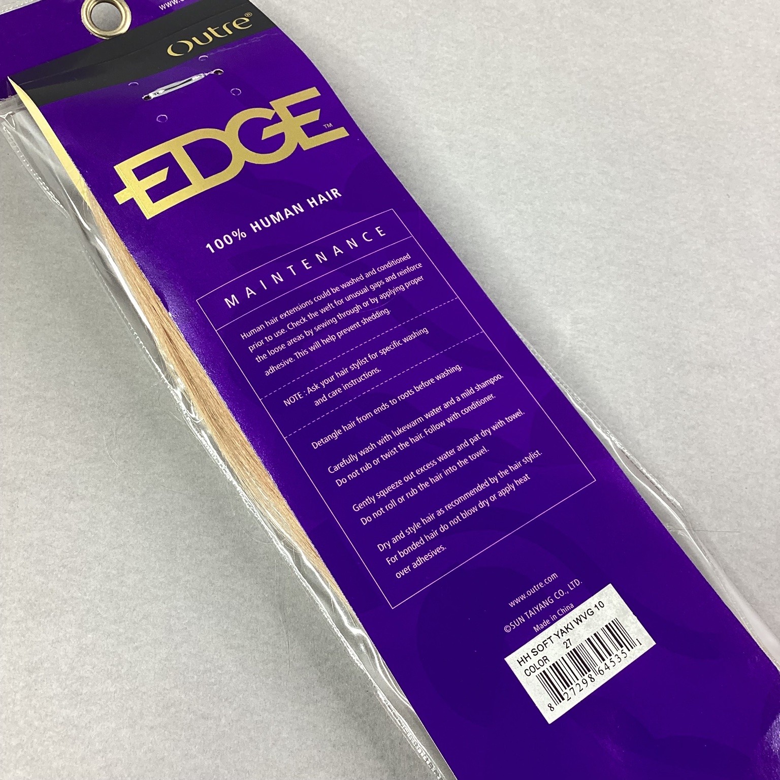 Outre EDGE 100% Human Hair Extensions Weave 10″ Color 27 Soft Yaki