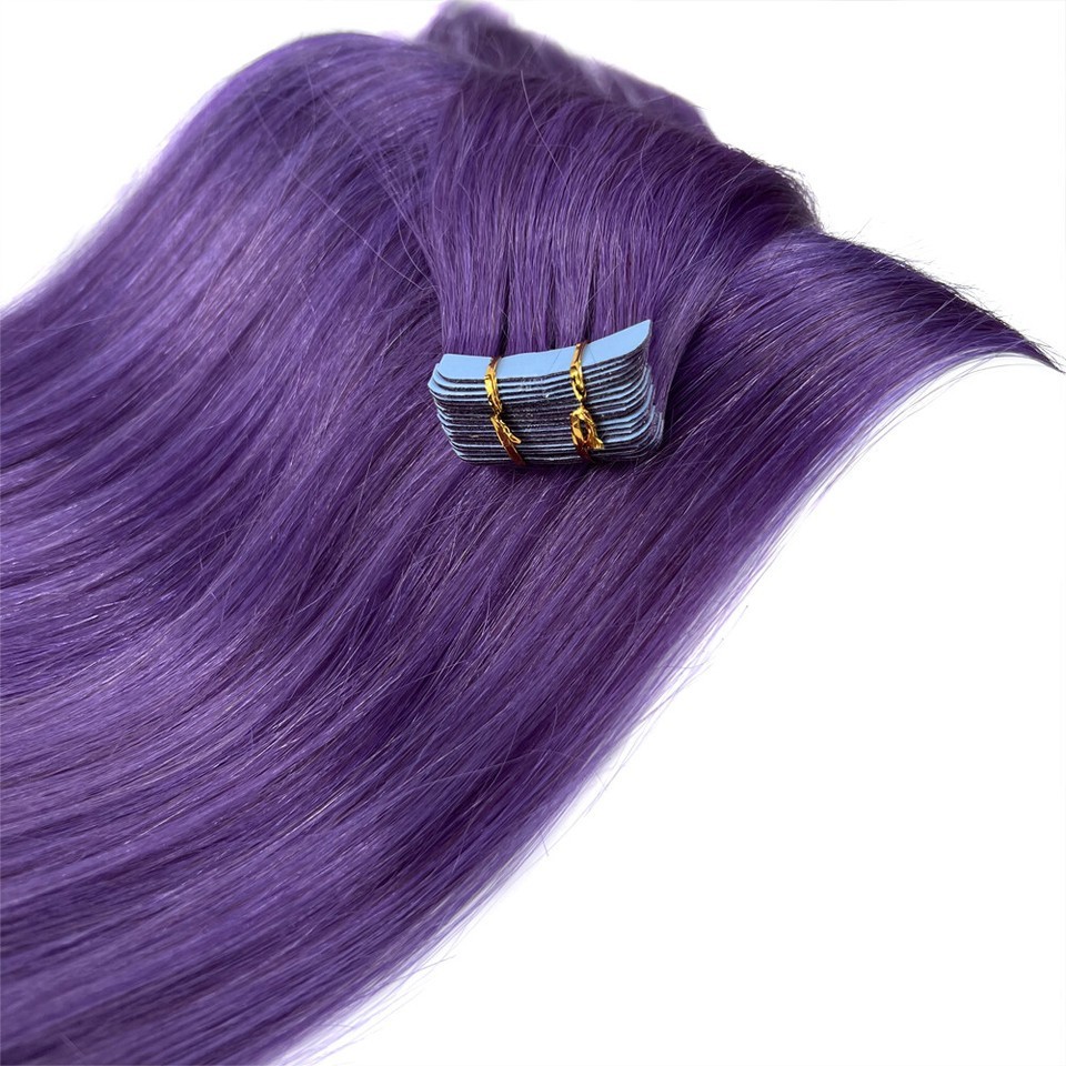 Invisible Tape In Hair Extensions 100% Real Human Hair Highlight Fashion Hair
