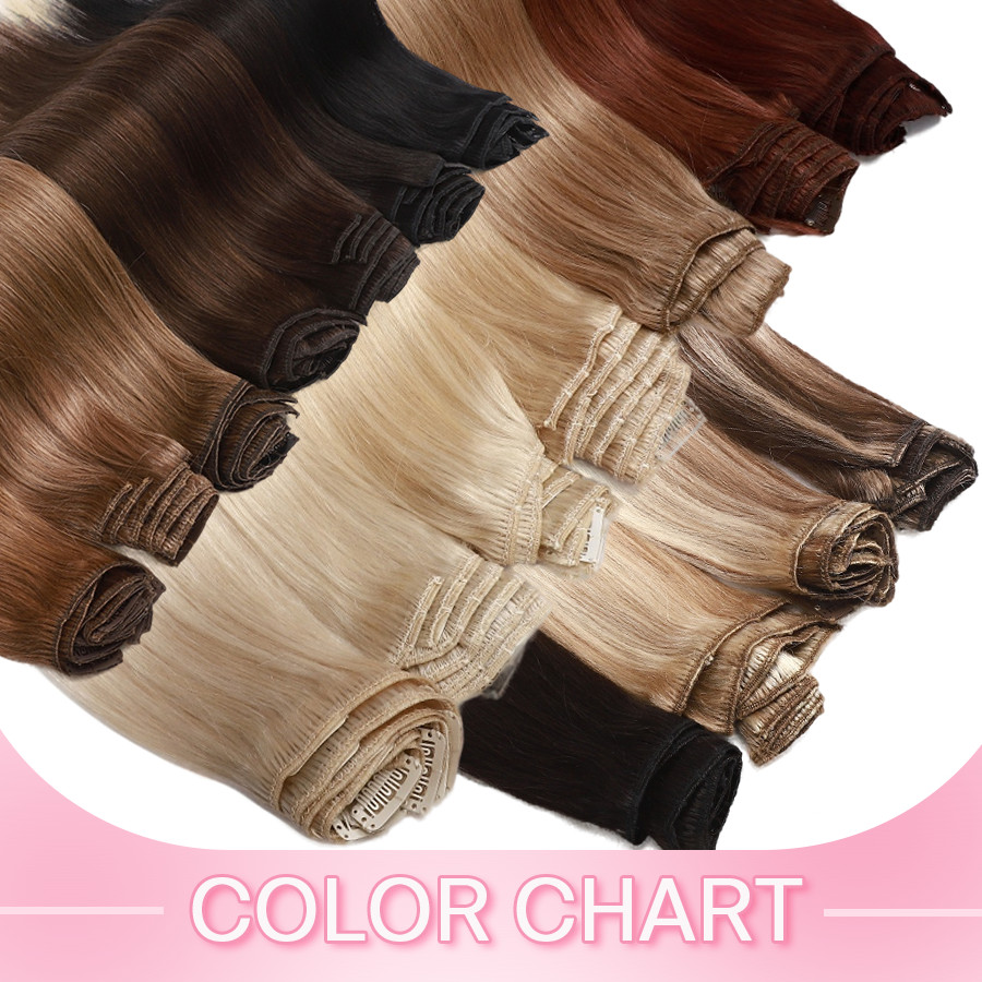 CLEARANCE Full Head 100% Real Remy Balayage HairClip In Human Hair Extensions