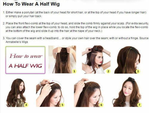 Long Body Wavy Glueless 100% Human Hair 3/4 Half Wig Machine Weft Cap 140g-200g
