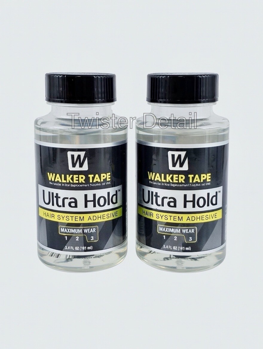 2-Pack Walker Tape Ultra Hold Glue – 3.4 oz Brush-On Adhesive for Wigs & Systems