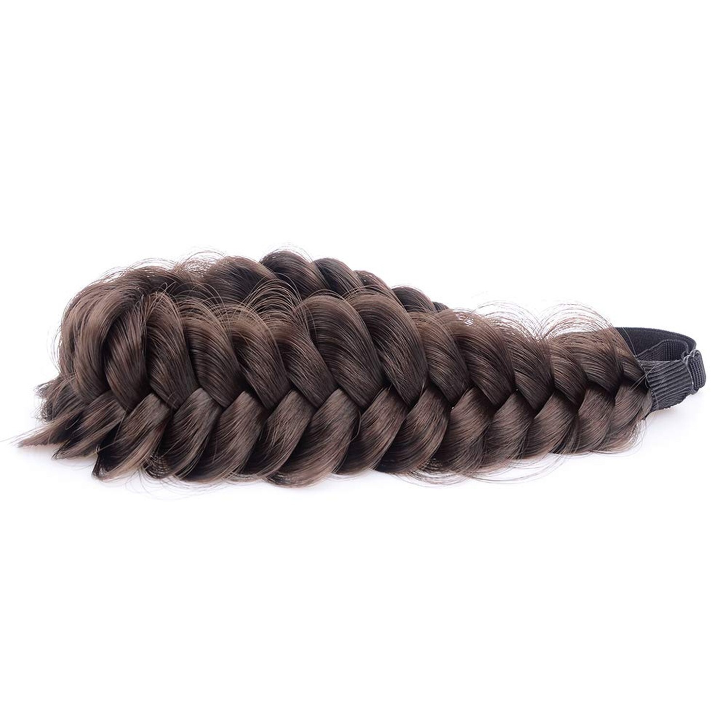 Messy Wide 2 Strands Synthetic Hair Braided Headband Classic Chunky Braid Hea…