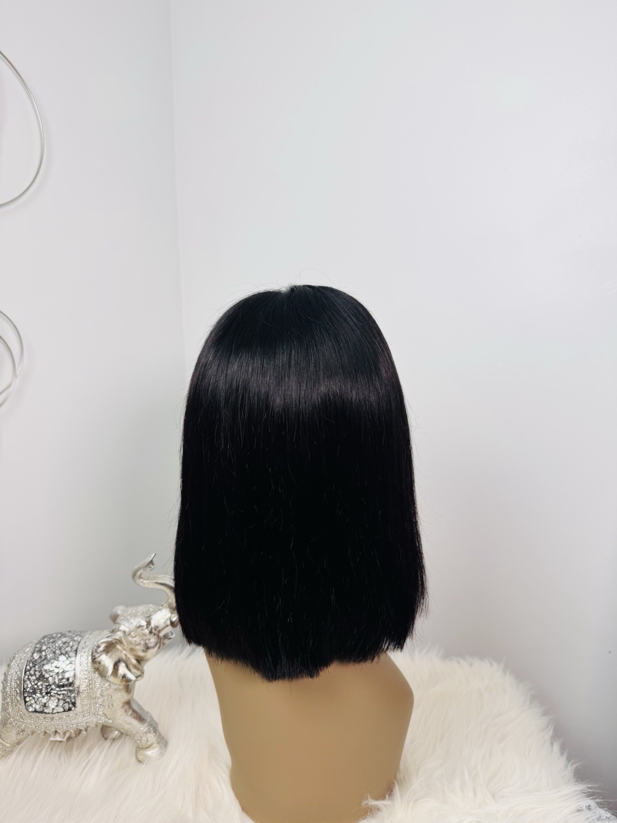 4×4 Silky straight 10A Top Grade 100% Human Hair Glueless Closure Bob Wig… 10in