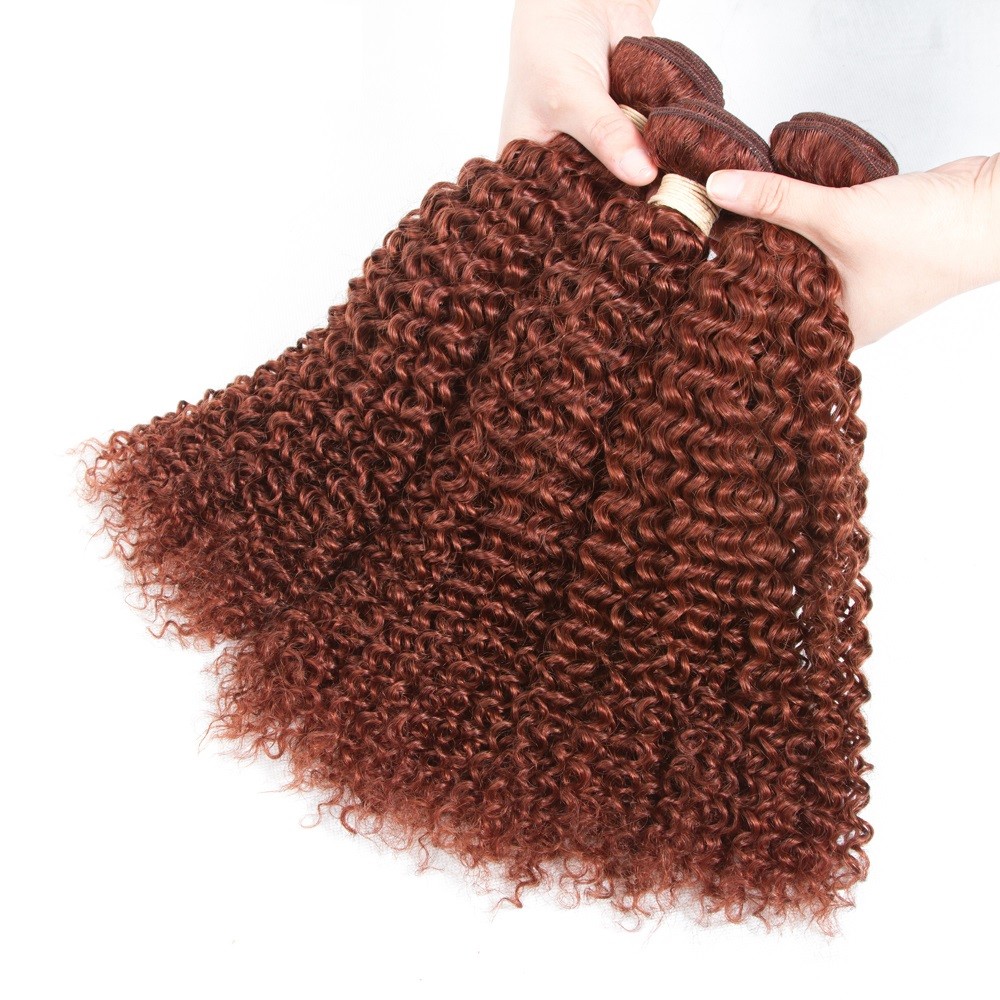 Virgin Brazilian Jerry Curl Human Hair One Bundle Sew In Hair Extension 5 Colors