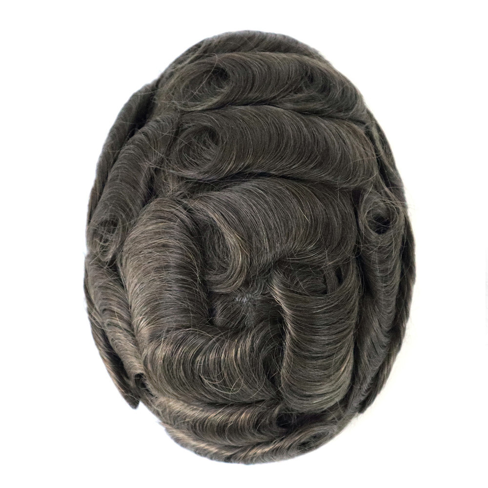 Toupee For Mens Hairpiece Lace Hair System Replacement Poly Skin Around Gent Wig